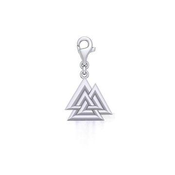 Sterling Silver Viking Valknut Clip Charm TWC166 - Jewelry